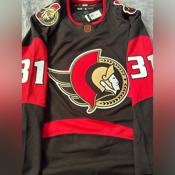 Anton Forsberg Ottawa Senators Authentic Adidas Hockey Jersey (Size 56 - XXL) - Picture 1 of 5